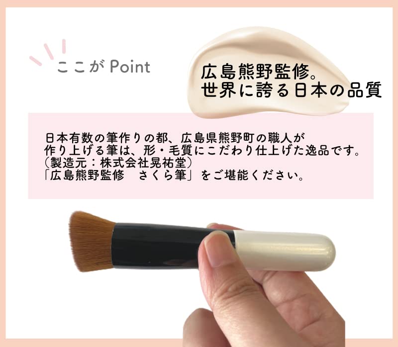 Smooth Fit Foundation Brush by Rokkakukan Liquid Foundation Brush for Base Makeup NF-1 Sakurado,