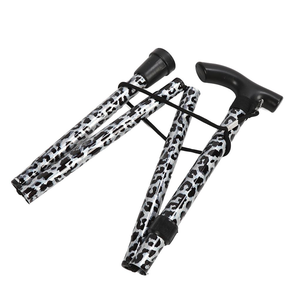 Πτυσσόμενο Μπαστούνι Βοηθήματος Βάδισης Κράμα Αλουμινίου Εργονομικό Εκτεινόμενο 5 Επίπεδα Πτυσσόμενο Μπαστούνι για Ηλικιωμένους