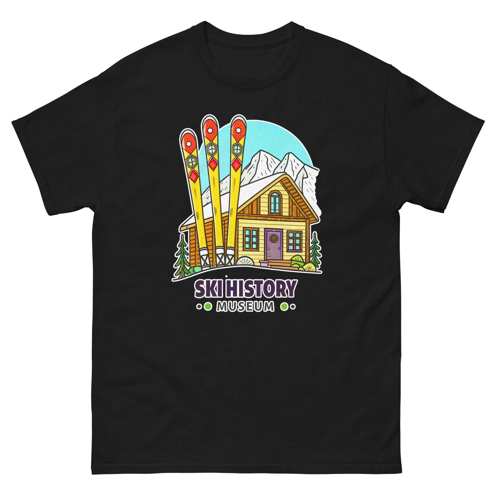 Ski History Museum Mountain Ski Resort Town T-Shirt 4XL