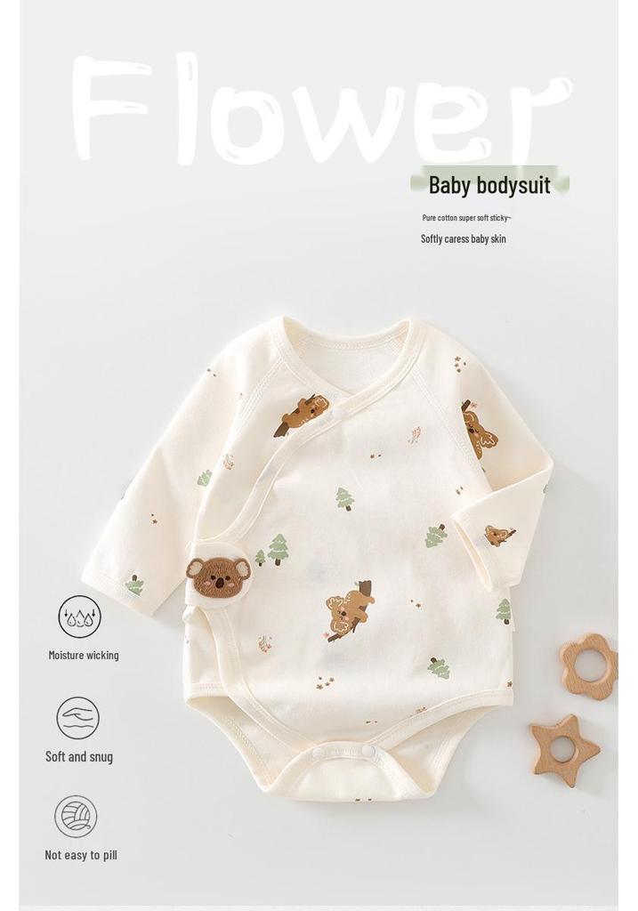 A-Class Pure Cotton Long Sleeve Newborn Romper - Boneless, Spring Wear for Babies