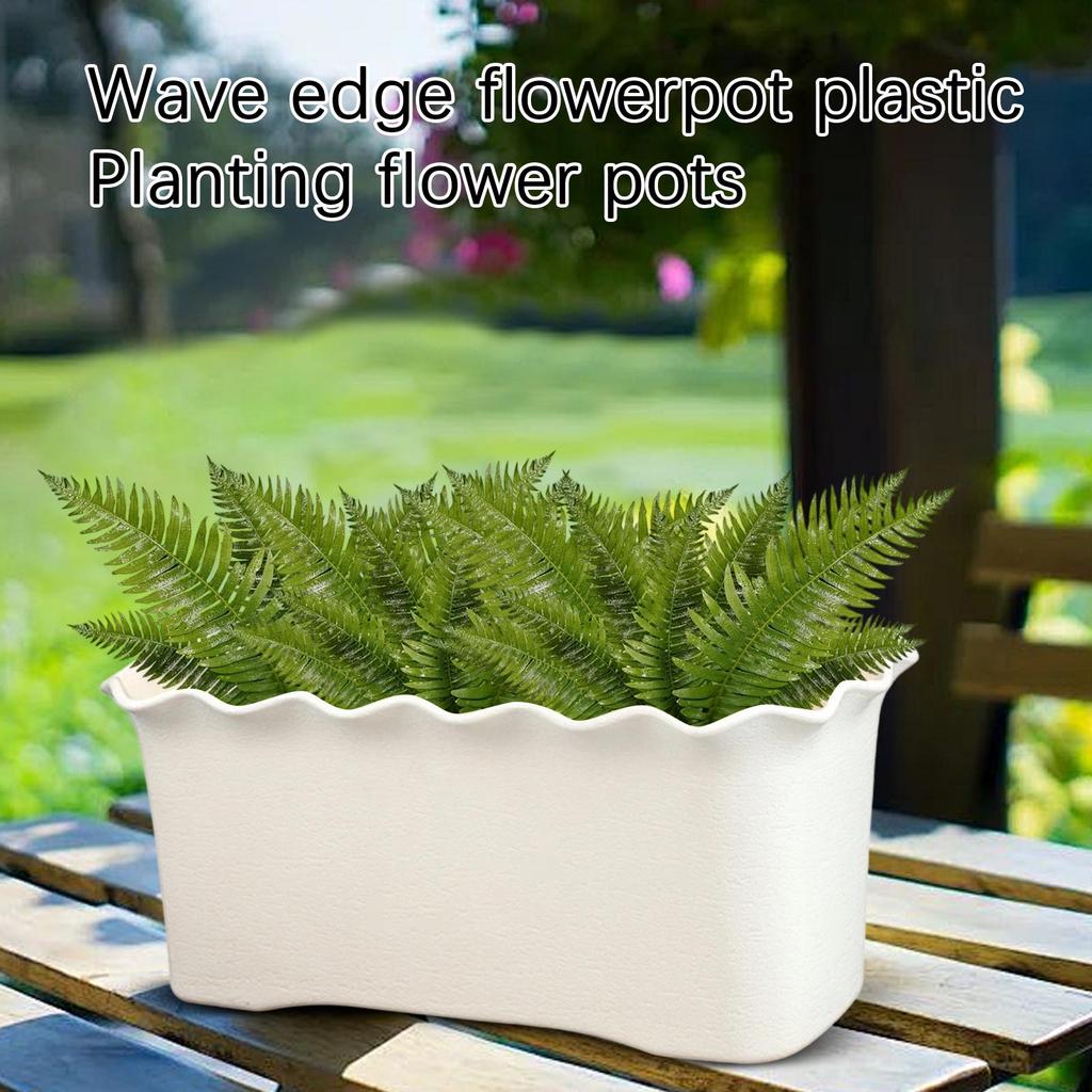 Planter Box Flower Pot Window Box Planter For Live Plants Garden Decor