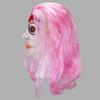 Halloween mask, latex headgear, pink hair mask, role-playing, bar, dance party, performance show COS