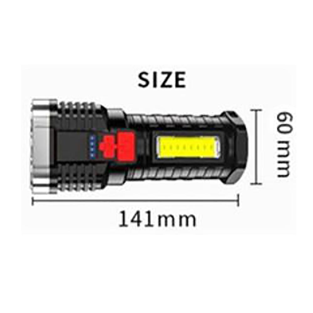Flashlight USB Recharge 5 LED Light Outdoor Portable Lamp Waterproof Rechargeable Torches