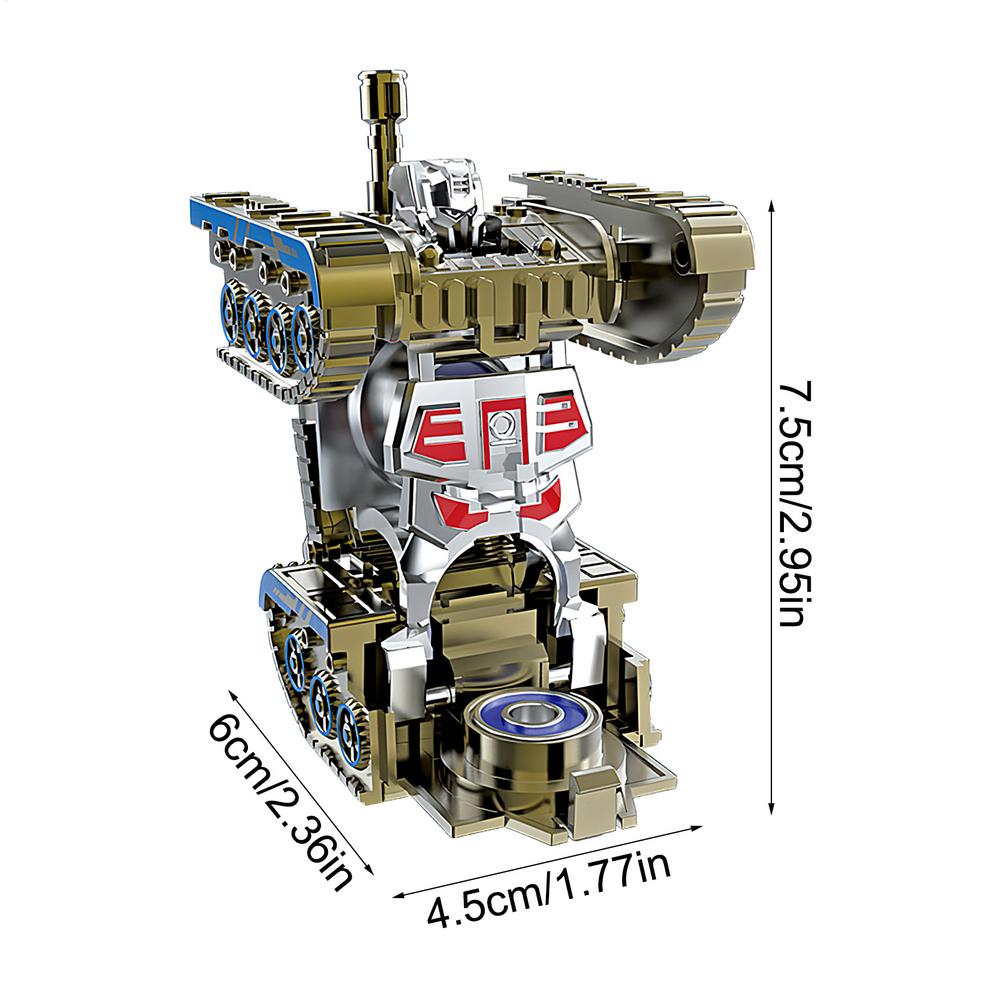 

Fidget gyro mecha tank transforming robot puzzle decompression toy Deformation Action Figure Toys kids boys girls birthday gifts серебряный