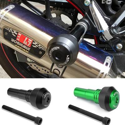 Motorrad Auspuffschieber für Kawasaki Eliminator/SE (24) [8BL-EL400A] CNC Schutzschieber (1 Stück) (blau)