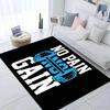 No Pain No Gain Print Carpet GYM Floor Mat Bathroom Anti slip Doormat Absorb Water Long Strip Kitchen Cushion Home Welcome Rugs