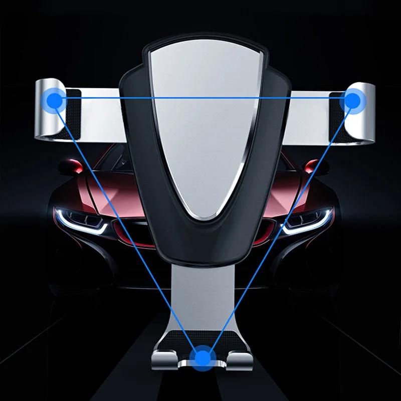 Metal Gravity Car Mount For Mobile Phone Holder Car Air Vent Clip Stand Cell Phone GPS Support Large For Smart Phone