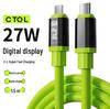240W Fast Charging Type-C Cable with Real-time Display for Apple 15/16, Huawei, and Android