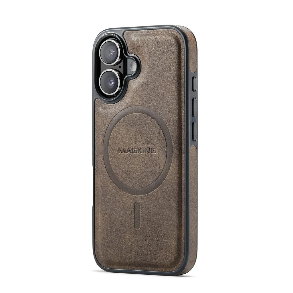 MAGKING K1 Series For iPhone 17 Magnetic Case PC+TPU+PU Leather Phone Cover
