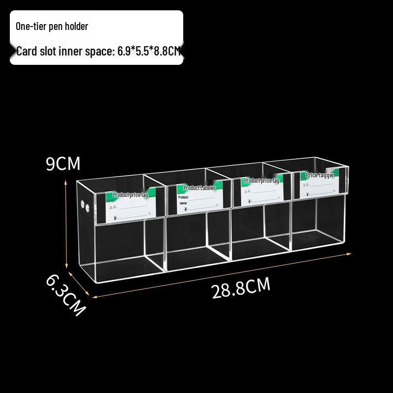 Acrylic Price Tag Display & Pen Holder Stand