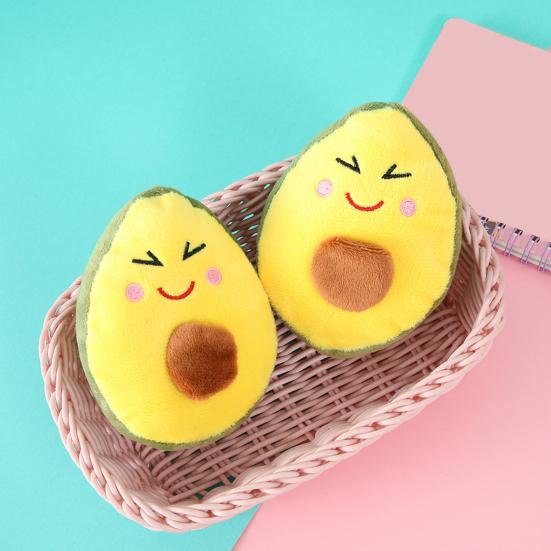 Hund Backenzahn Spielzeug Bissfest Weich Bequem Niedliche Avocado Form Haustier Hund Kauen Geräusch Spielzeug Haustierbedarf
