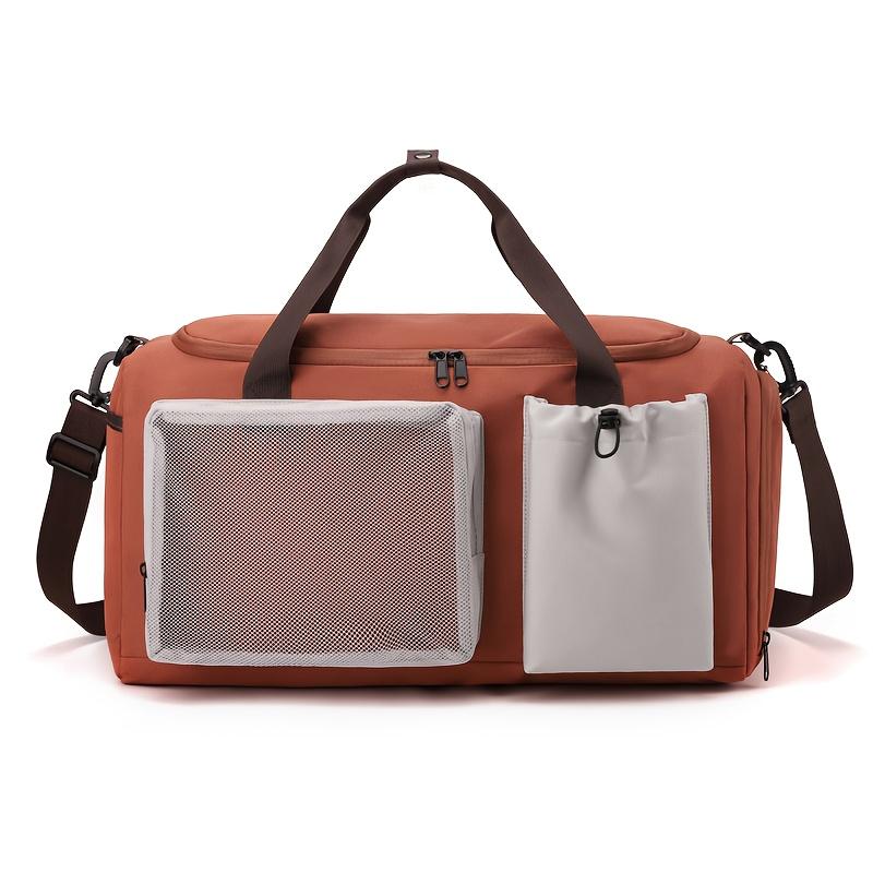 

Fashion Lightweight Travel Bag, Large Capacity Casual Patchwork Luggage with Independent Shoe Compartment - Versatile and Stylish for Short Trips