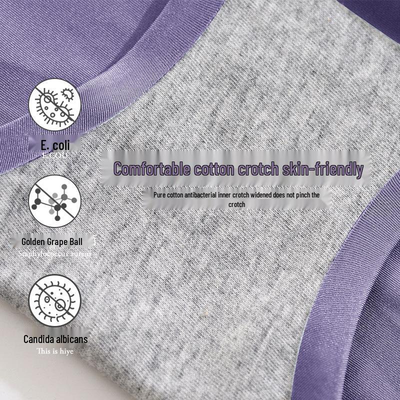 High-Waisted Tummy Control Seamless Ice Silk Women's Antibacterial Panties