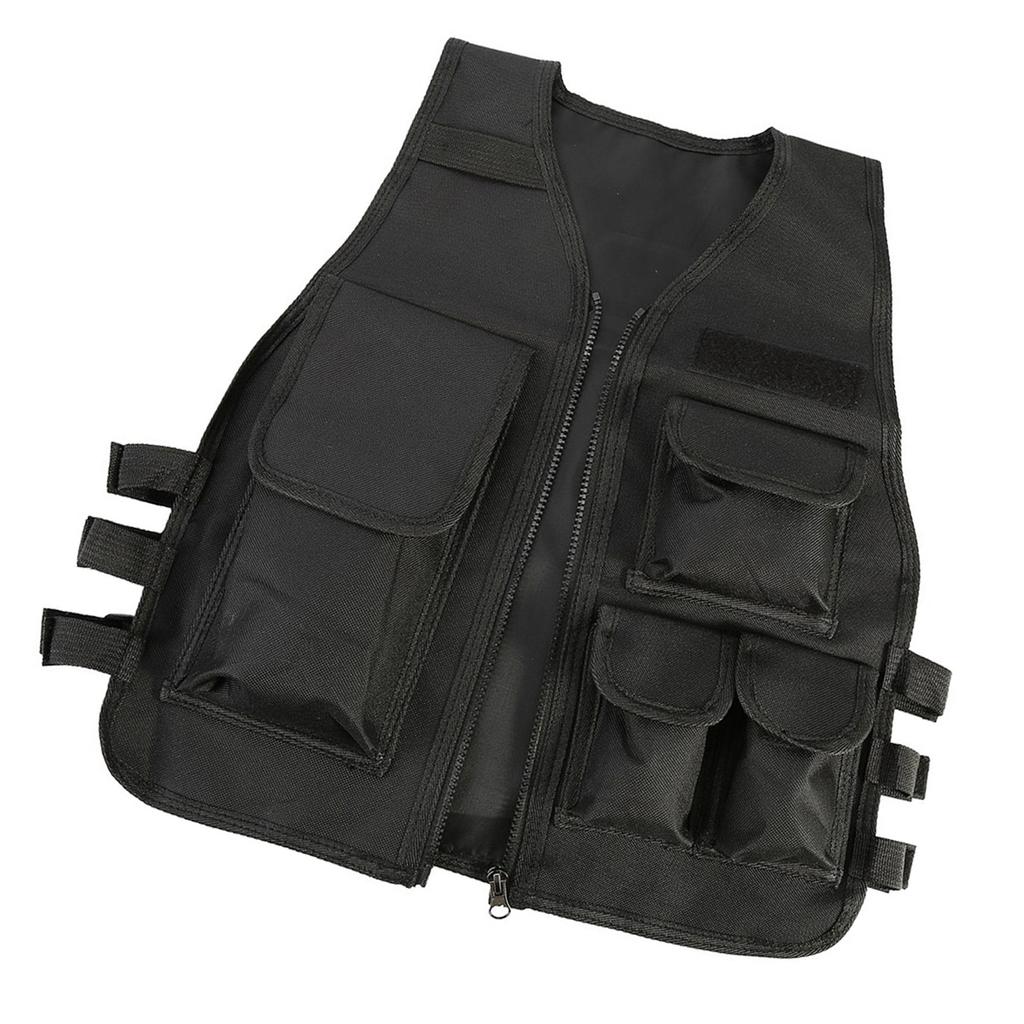 Nylon CS Game Molle Plate Carrier Body Armor Vest For Children (black)