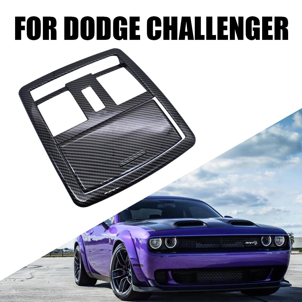 Kohlefaser Leseleuchtenabdeckung Zierleiste für Dodge Challenger 2010+ Auto Innenraum Dekoration Abdeckung Kohlefaser Zubehör