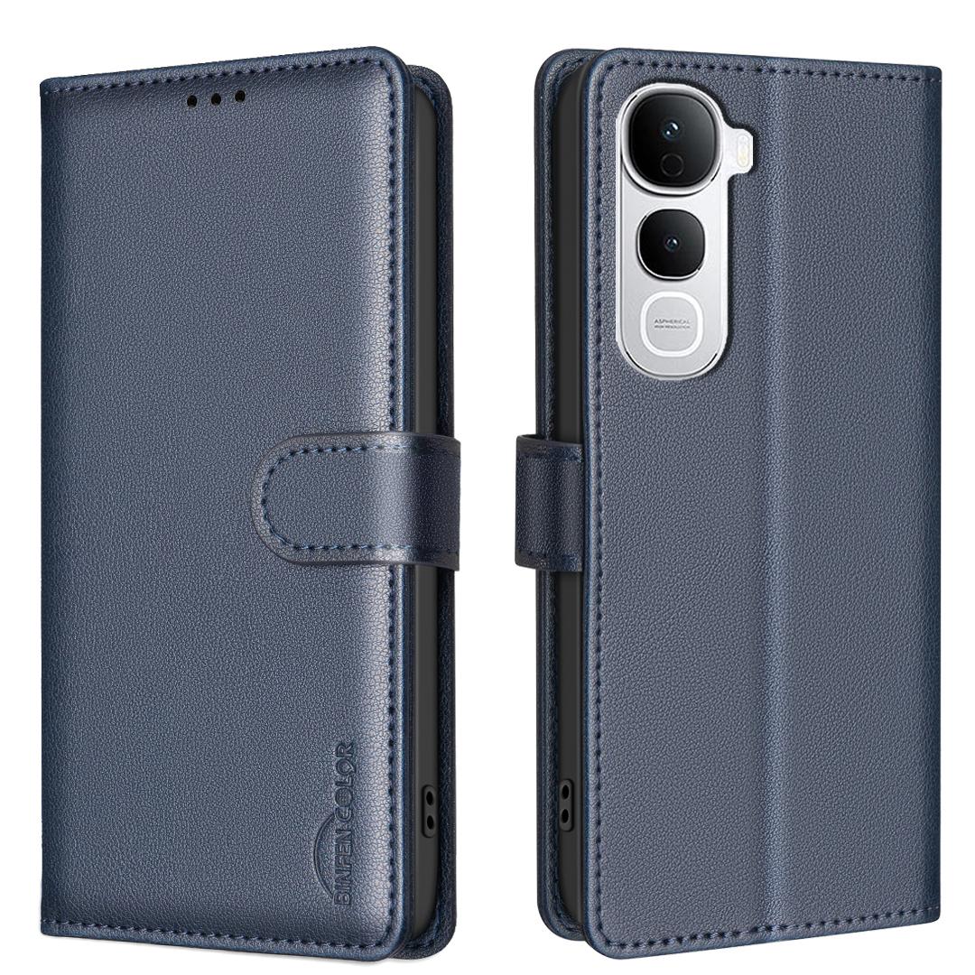 

For vivo Y400 Pro 5G Leather Case BINFEN COLOR BF32 Wallet RFID Blocking Phone Cover