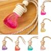 Car Interior Hanging Decor Heart Shaped Aromatherapy Bottle 6ml Essential Oil Diffuser Fragrance Air Freshener Car Accessories