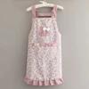 Housework Floral Restaurant Kitchen Cotton And Linen Striped Apron
