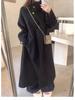 Women's Hepburn Style Black Wool Coat - 2025 Autumn/Winter Collection