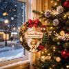 Seasonal Garden Window Hanging Interchangeable Wooden Christmas Wreath, 12 Pcs Front Door Plaque, DIY Wreath for Handmade Pattern Wall, Fireplace,