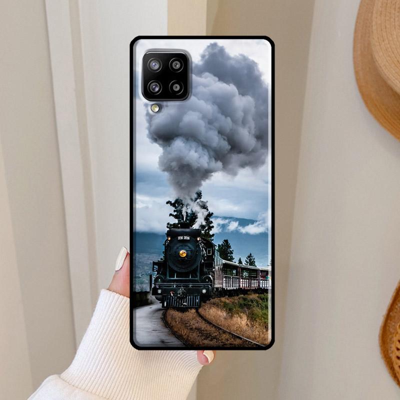 Classic Steam Train Railway Case For Samsung Galaxy A16 A56 A36 A26 A25 A54 A34 A14 A52 A32 A12 A13 A33 A53 A15 A35 A55