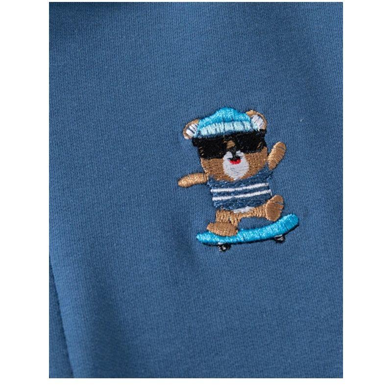 Children's Clothing Spring and Autumn Long-Sleeved Color-Blocked Baseball Jacket Boys' Bear Shirt Thin Coat Baby Boy Cardigan Top