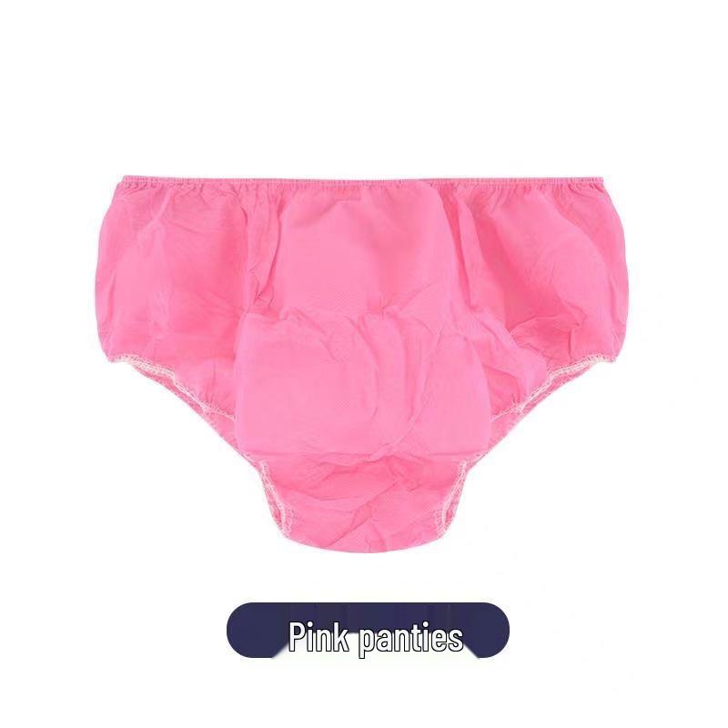 Disposable Unisex Underwear for Sauna, Travel, and Postpartum Care in Navy, Black, Pink, and White. 58*35