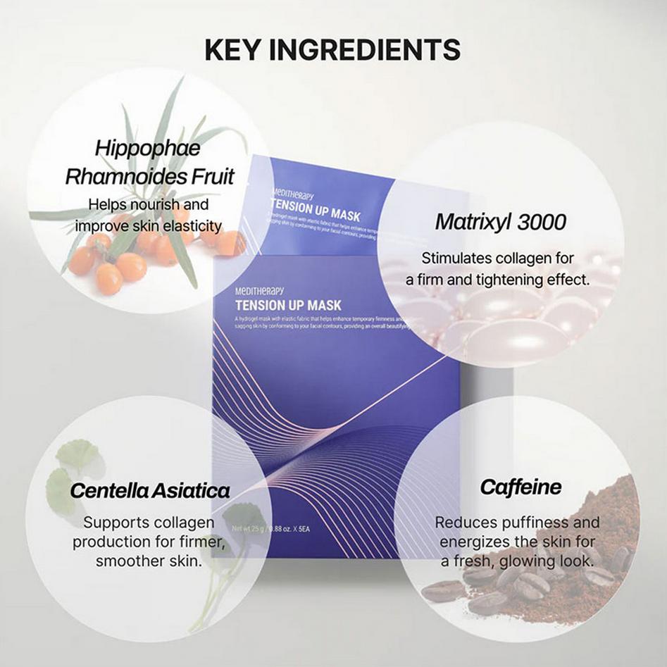 Meditherapy Tension Up Mask 25g X 5ea / Anti-Aging, Nourishing, Moisturizing, Korean Cosmetics, Kbeauty