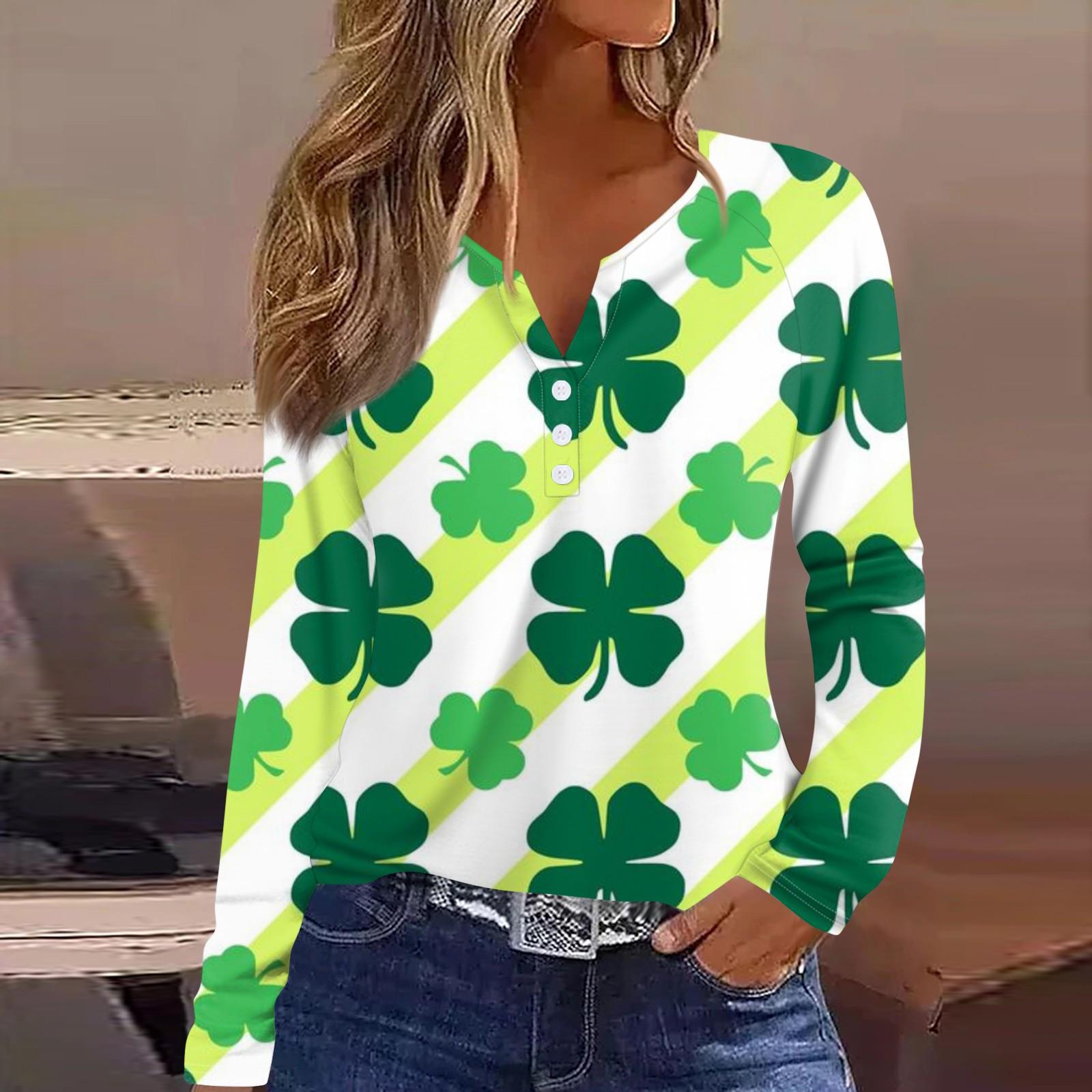 

Женская модная повседневная футболка с V-образным вырезом и длинным рукавом на пуговицах XL белый