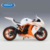 Welly 1/10 KTM 1190 RC8 R Alloy Sports Motorcycle Model Simulation Metal Toy Street Racing Motorcycle Model Collection Kids Gift