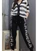 Korean Style High Waist Rhinestone Harem Sweatpants for Women