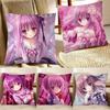 Cute Minato Tomoka Anime Ro-Kyu-Bu Kawaii Pillow Case Square Pillow Bedroom Sofa Leisure Comfort Cushion Car Home Decoration