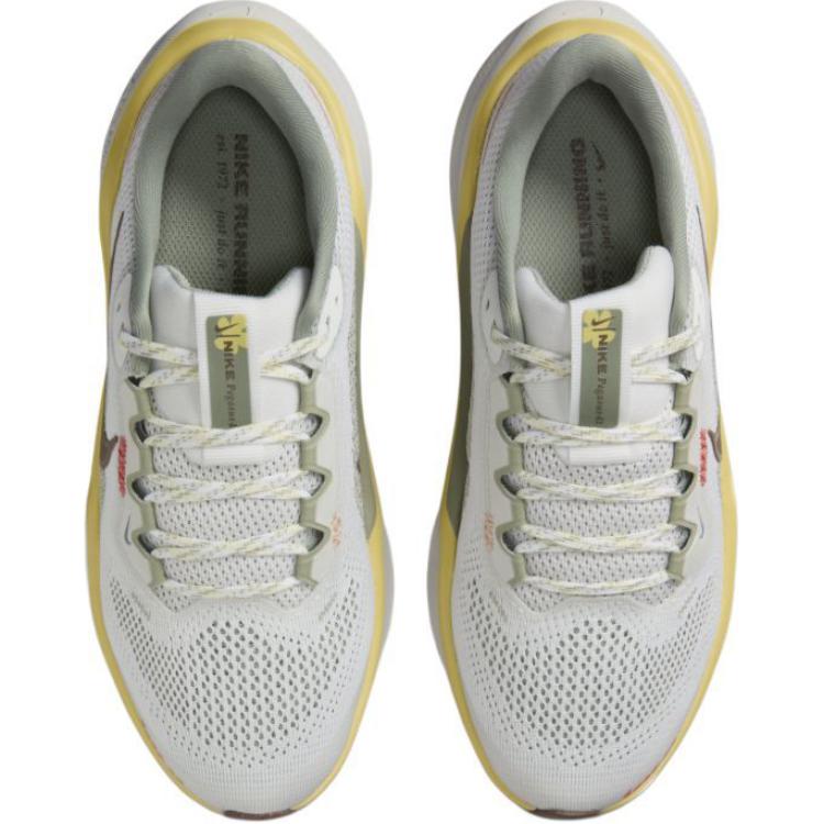 Nike Air Zoom Pegasus 41 GS White Mink Brown Yellow Kids Sneakers Summit-White Soft-Yellow HV6006-121