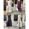 Sinan, High-intelligence Wear, Tencel Linen Old Money Wind Strap Waist Vest Casual Pants Set SN9111