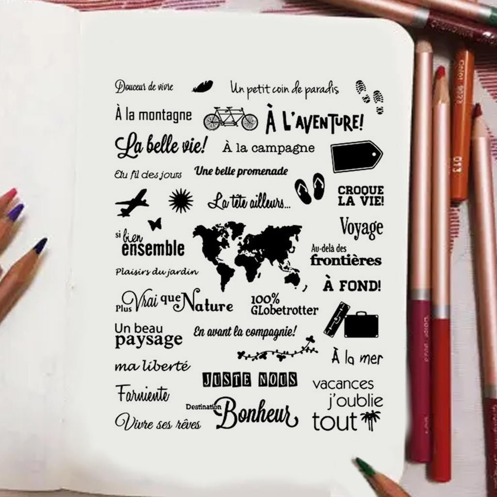 French Clear Silicone Stamp for DIY Birthday Wedding Invitations Cards Scrapbooking Paper Art Crafts Journal Supplies