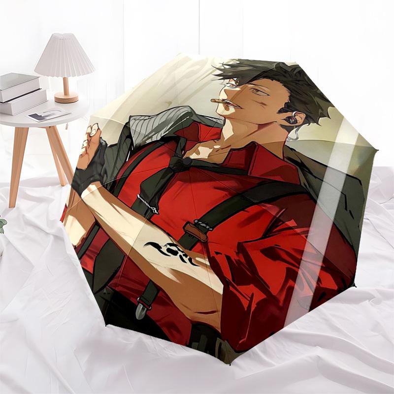 1 Stück Outdoor-Schirm mit Anime-Charakter-Design - Automatisches Öffnen/Schließen, Tragbares 3-fach faltbares Design, 8-Speichen-Eisenrahmen - Perfektes Geschenk für Fans, T