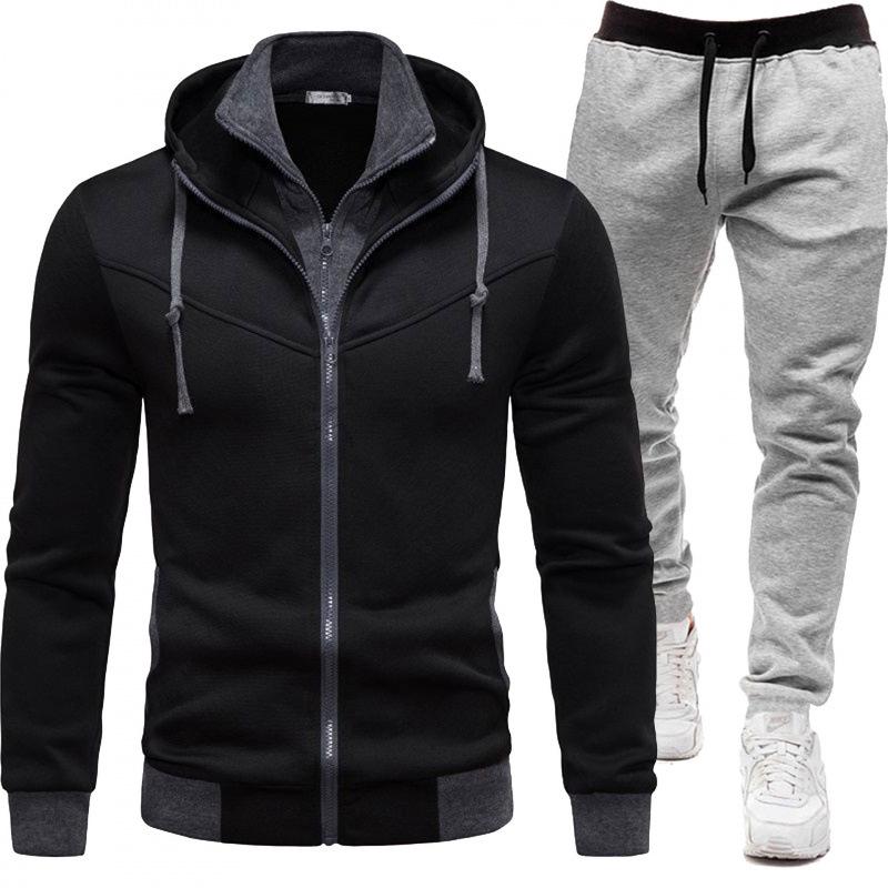 Men's Autumn/Winter Hooded Sweatshirt & Pants Set
