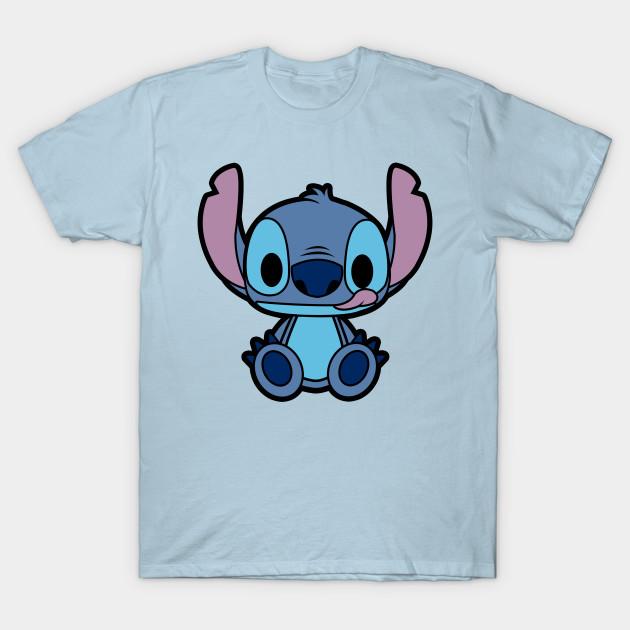 

Men Black Print T-shirt Cute Stitch No-Cut Transfer Paper Print Cotton Tshirt 2XL світло-синій колір