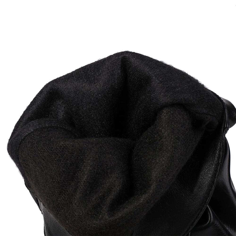 Fashion Black Pleated Knee High Autumn Winter Boots for Women Casual Block Heel Fashion Long Footwear Shoes Ladies Female Boats Mujer