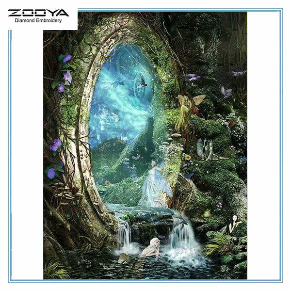 

ZOOYA DIY 3D Алмазная вышивка Крестом Ремесло Стежок Домашний декор Пейзажная живопись