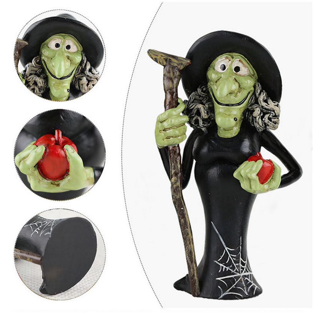 Halloween Desktop Ornaments Cartoon Resin Crafts Pumpkin Ghost Witch Figurines Home Decoration Atmosphere Layout Ornaments.