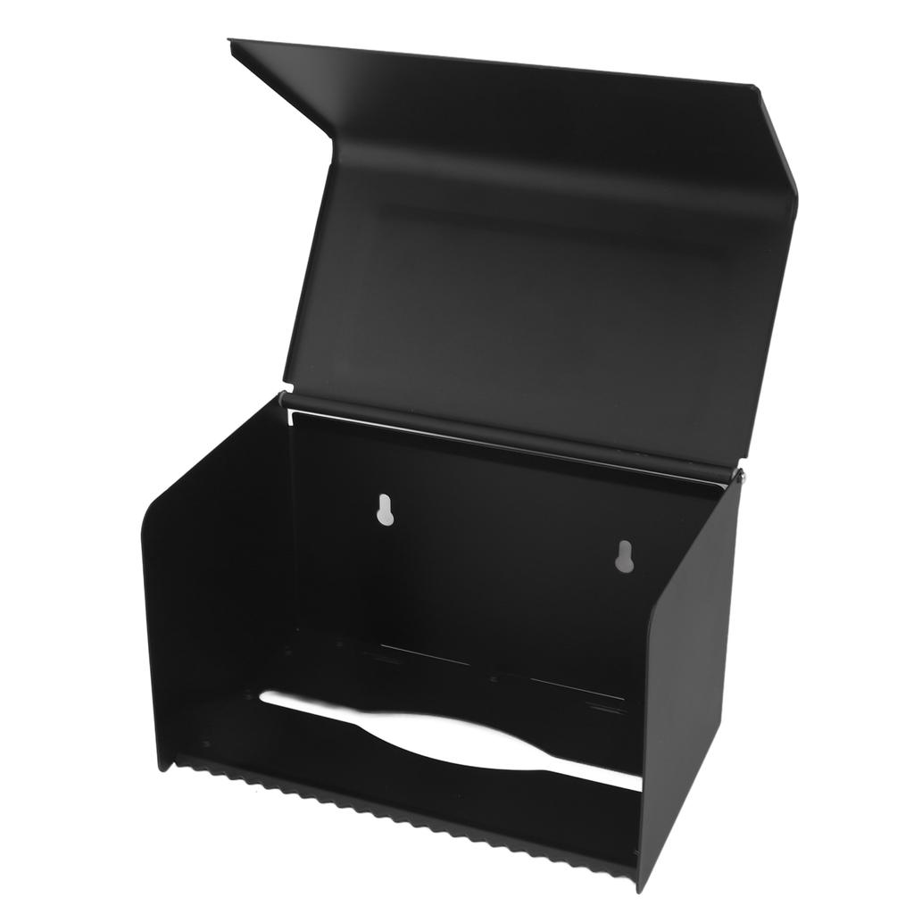 Toilet Paper Holder with Shelf Space Aluminum Waterproof Wall Mounted Tissue Roll Holder Box for Bathroom Kitchen Black