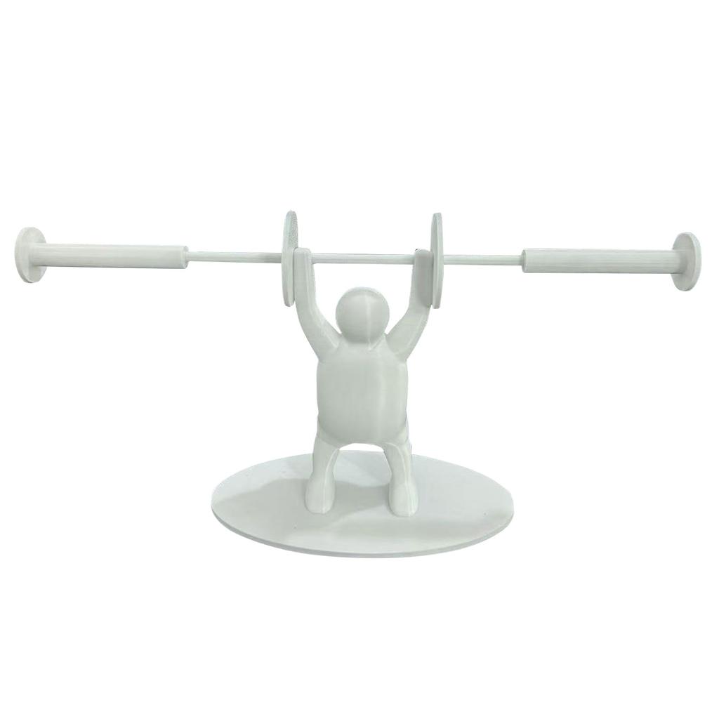 Funny Weightlifter Toilet Roll Holder, 3D Printed Toilet Paper Holder Funny Stand Weightlifter Holding Toilet Paper Roll Holder For Bathroom Decor