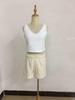 Conjunto de Pijama de Felpa de Invierno para Mujer, Estilo Europeo y Americano, 3 Piezas: Top Corto de Manga Larga, Chaleco y Shorts