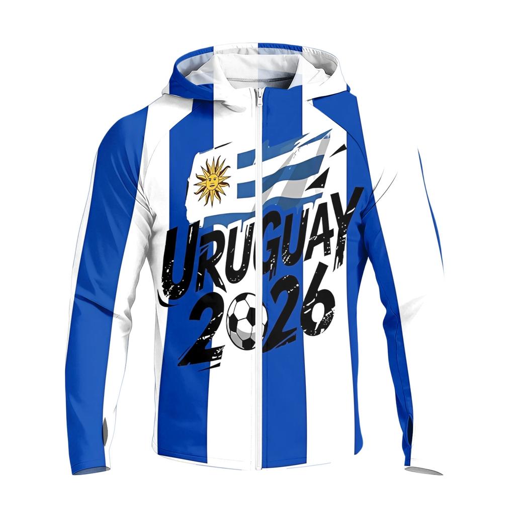 Men's Raglan Hooded Long Sleeve Jacket, Lightweight Casual Soccer Print Coat - Outdoor Sports, Travel, Daily Wear, Versatile Breathable Soft Jacket