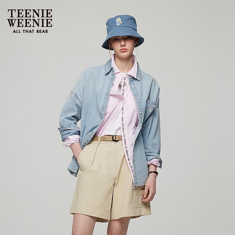 Teenie Weenie Women's Printed Denim Shirt