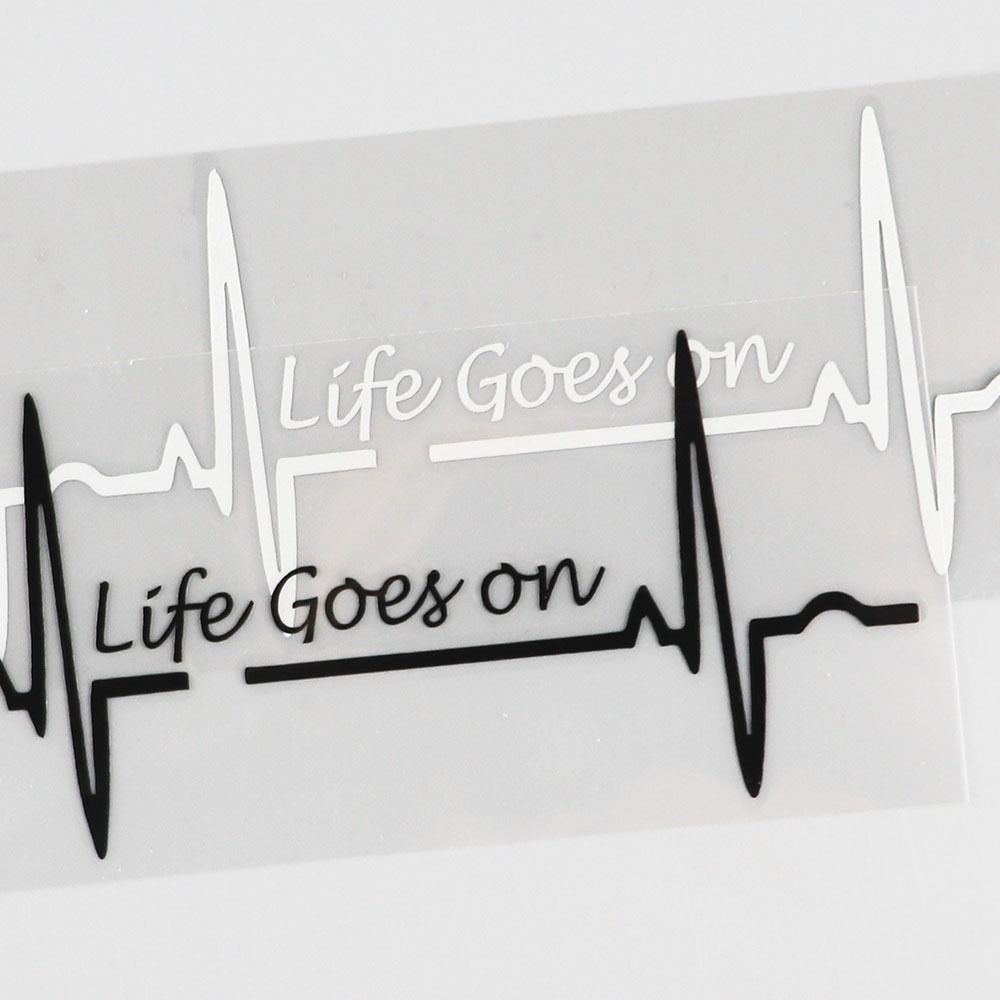 Car Styling Heart Beat Trackpad Decal Life Goes On Sticker Auto Reflective Sticker Car Stickers