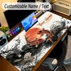 Koi Fish Theme Personalized Mouse Pad Custom Name Text Non Slip Desk Pad For Laptop Office Desktop