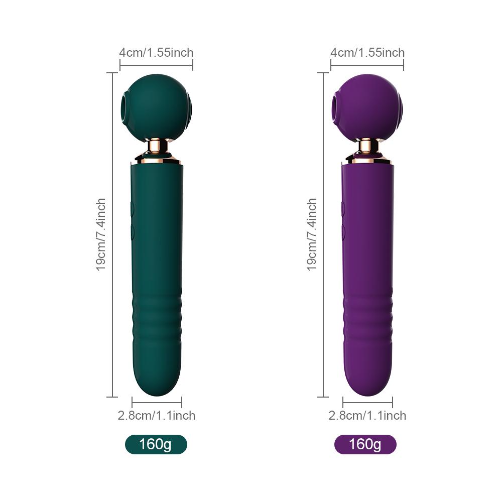 3 In 1 Clitoris Sucking Telescopic Dildo Vibrator Female Vaginal Clit Sucks Stimulator G Spot Vibrating Sex Toys For Women Couple