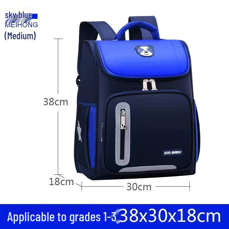 Children's Korean Style Backpack: Spine Protection, Double Shoulder for Boys & Girls - Ideal for Kindergarten & Primary School
